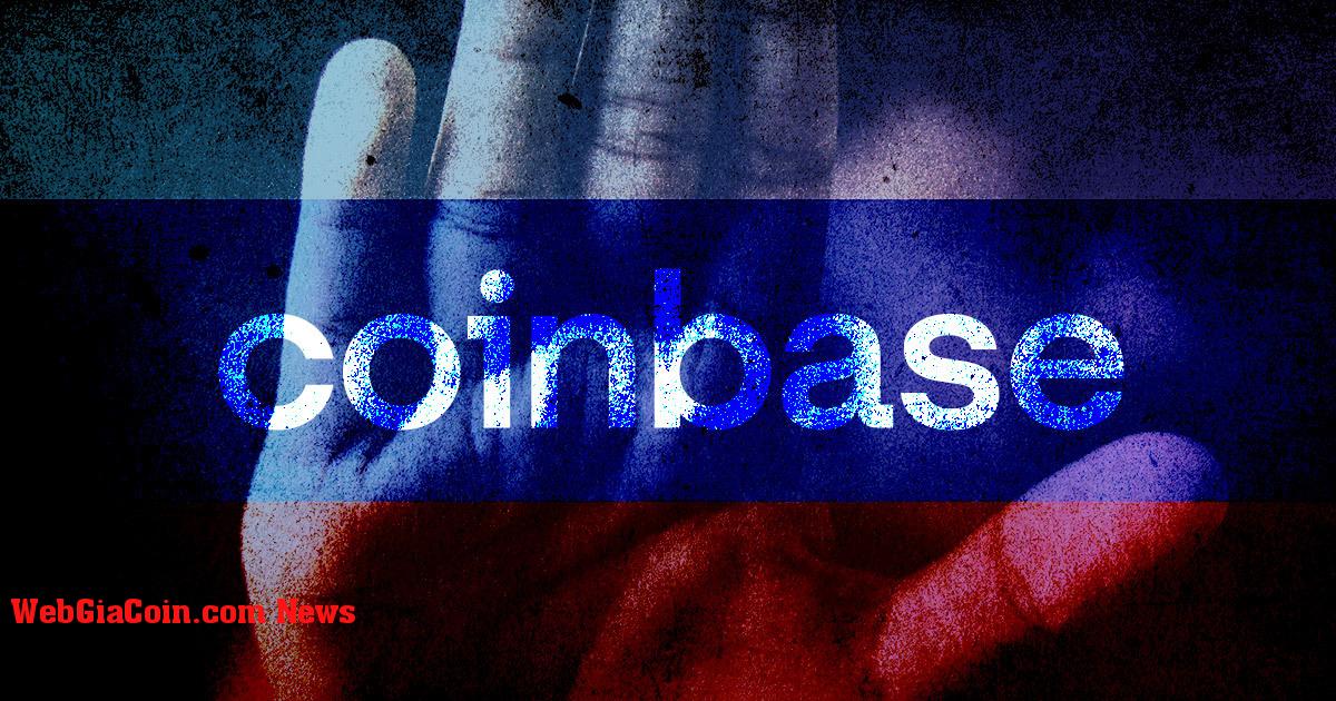 Coinbase làm rõ rằng họ đã tham gia vào các lệnh trừng phạt của Nga