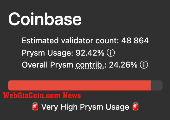 Coinbase's Prysm contribution