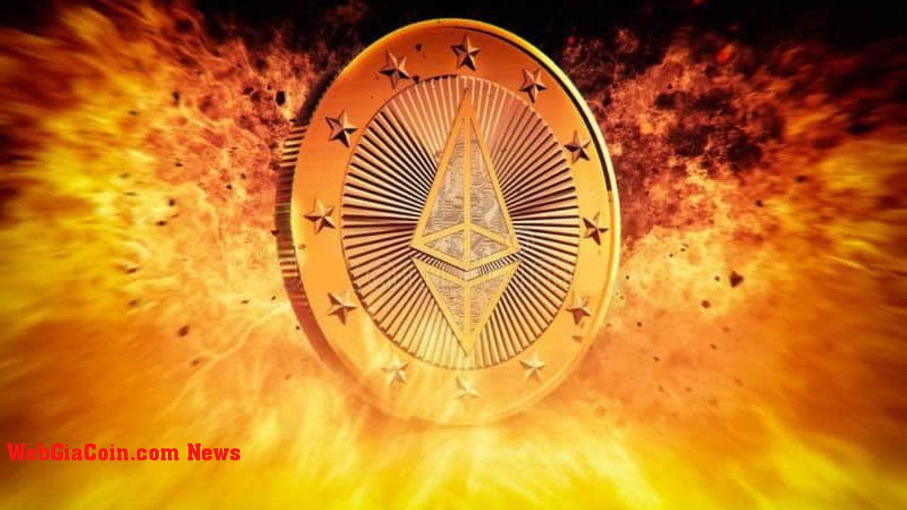 Ethereum vượt qua 5 tỷ đô la Mỹ trong ETH đã bị đốt cháy khi Momentum tăng lên