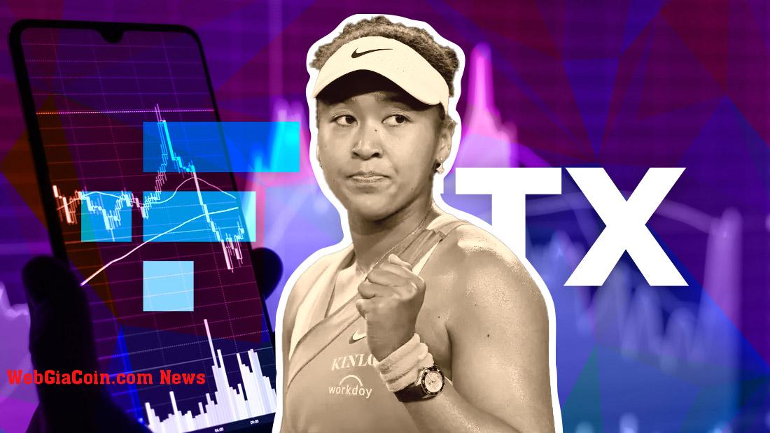 Tay vợt Naomi Osaka trở thành Đại sứ toàn cầu của sàn giao dịch tiền điện tử FTX