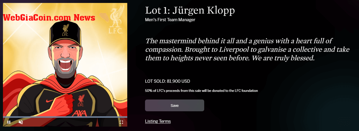 Liverpool Heroes NFTs - Jurgen Klopp