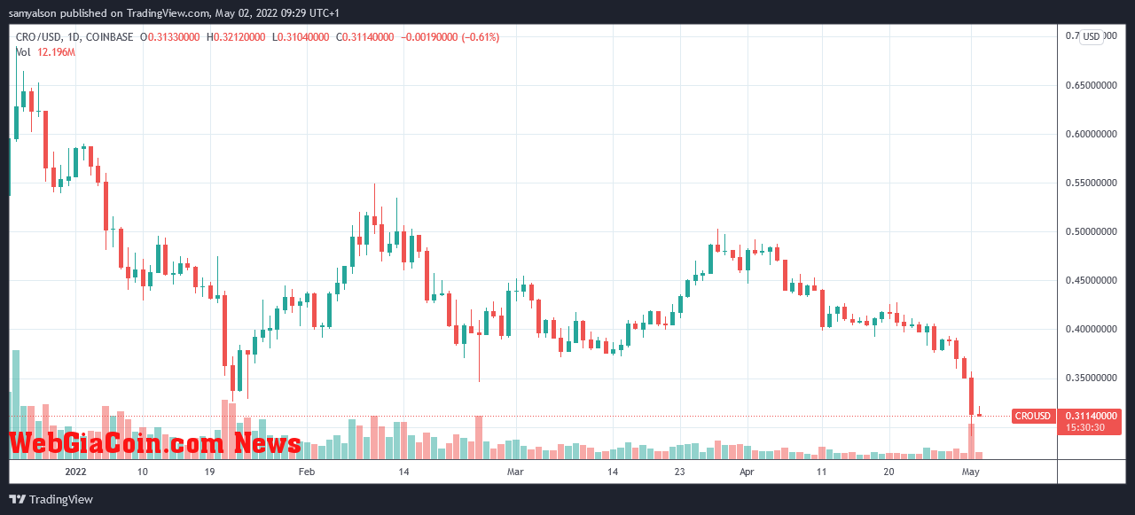 Crypto.com daily chart