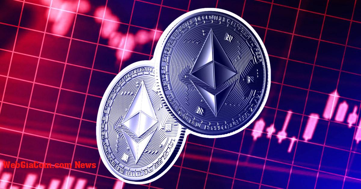 Ethereum phá vỡ hỗ trợ, giảm xuống mức thấp hàng năm so với Bitcoin