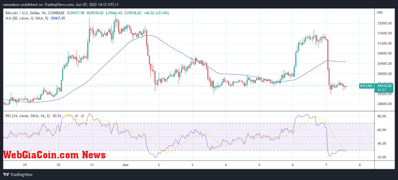 Bitcoin hourly chart