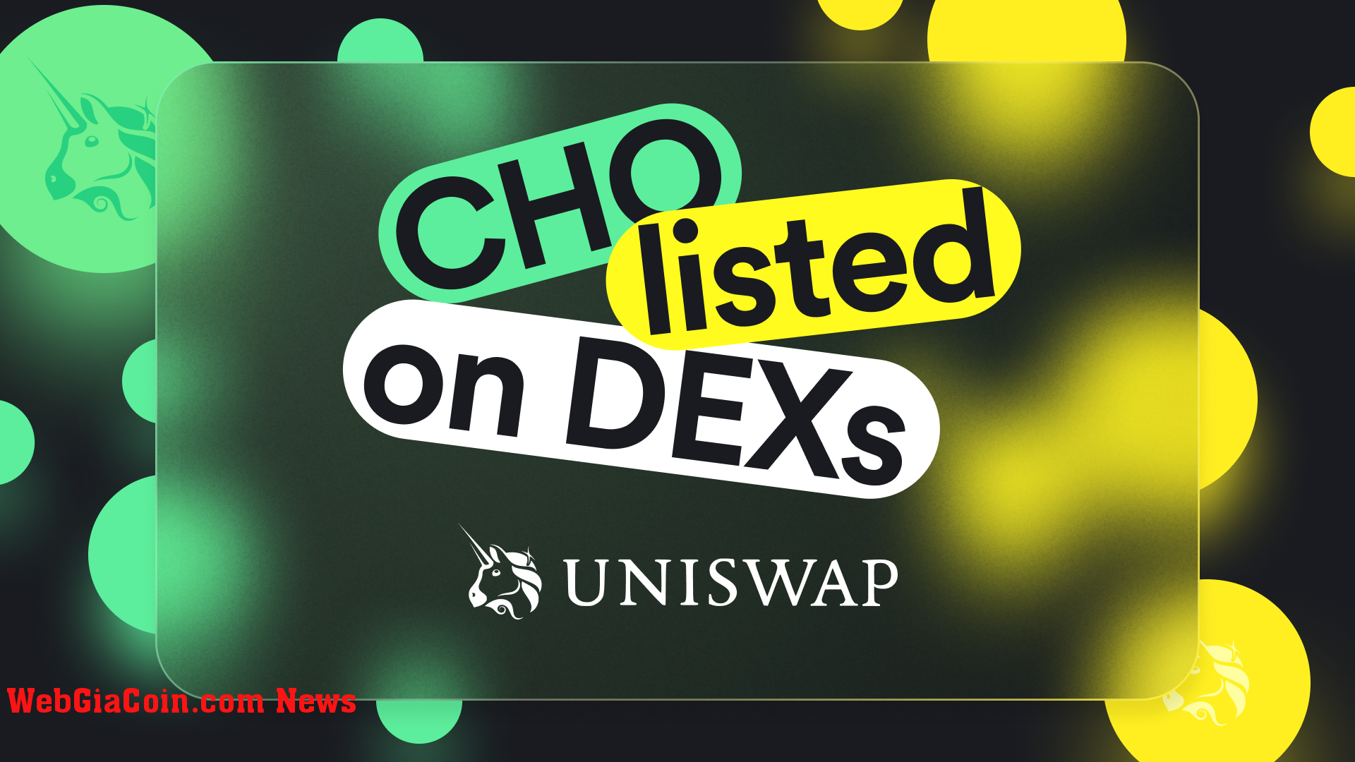 Choise.com công bố Danh sách Token CHO inplatform trên Uniswap