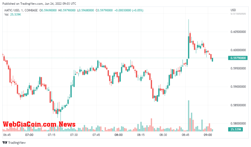 MATIC price chart