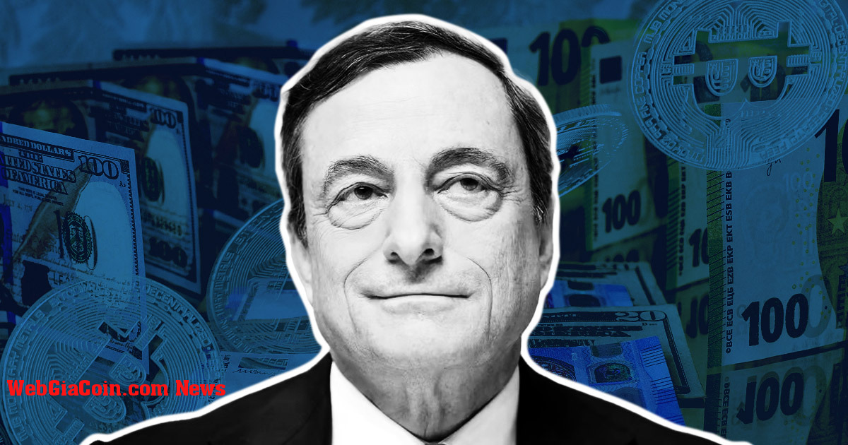 Video Mario Draghi đánh Bitcoin già như sữa khi đồng euro chìm xuống ngang bằng với đô la