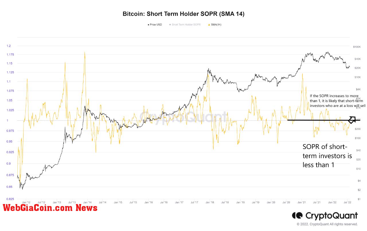 Bitcoin Short-Term Holder SOPR