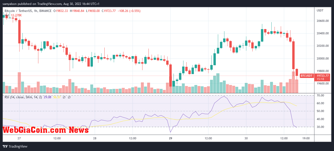 Bitcoin hourly chart