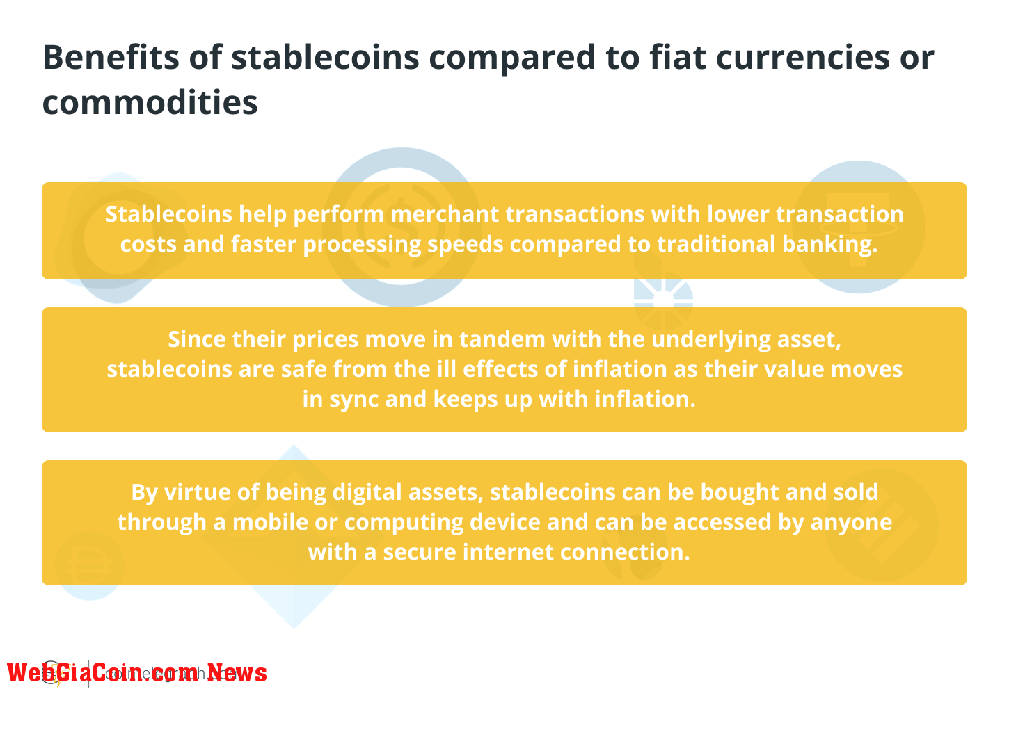 Benefits of stablecoins compared to fiat currencies or commodities