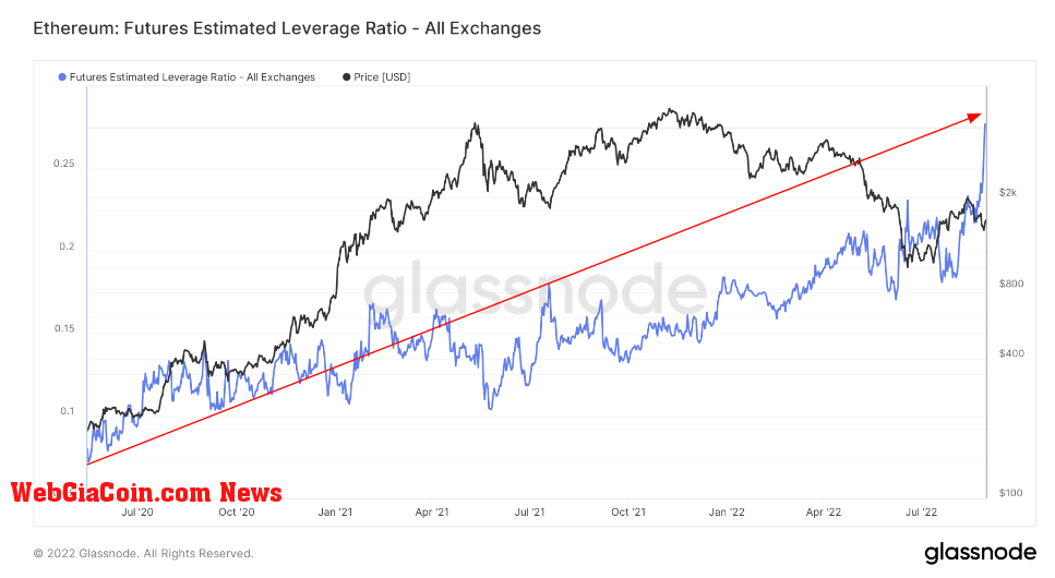 estimated leverage ratio ethereum