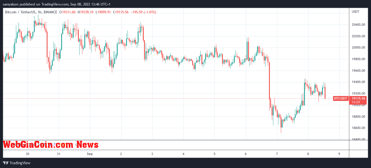 Bitcoin hourly chart