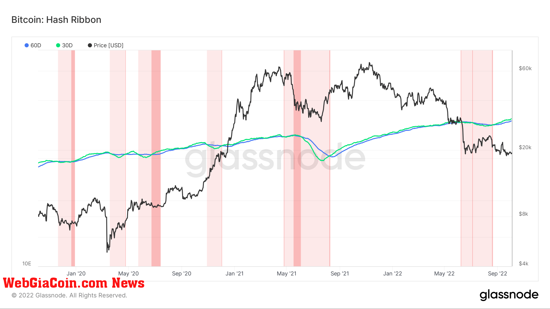 Bitcoin Hash Ribbon chart