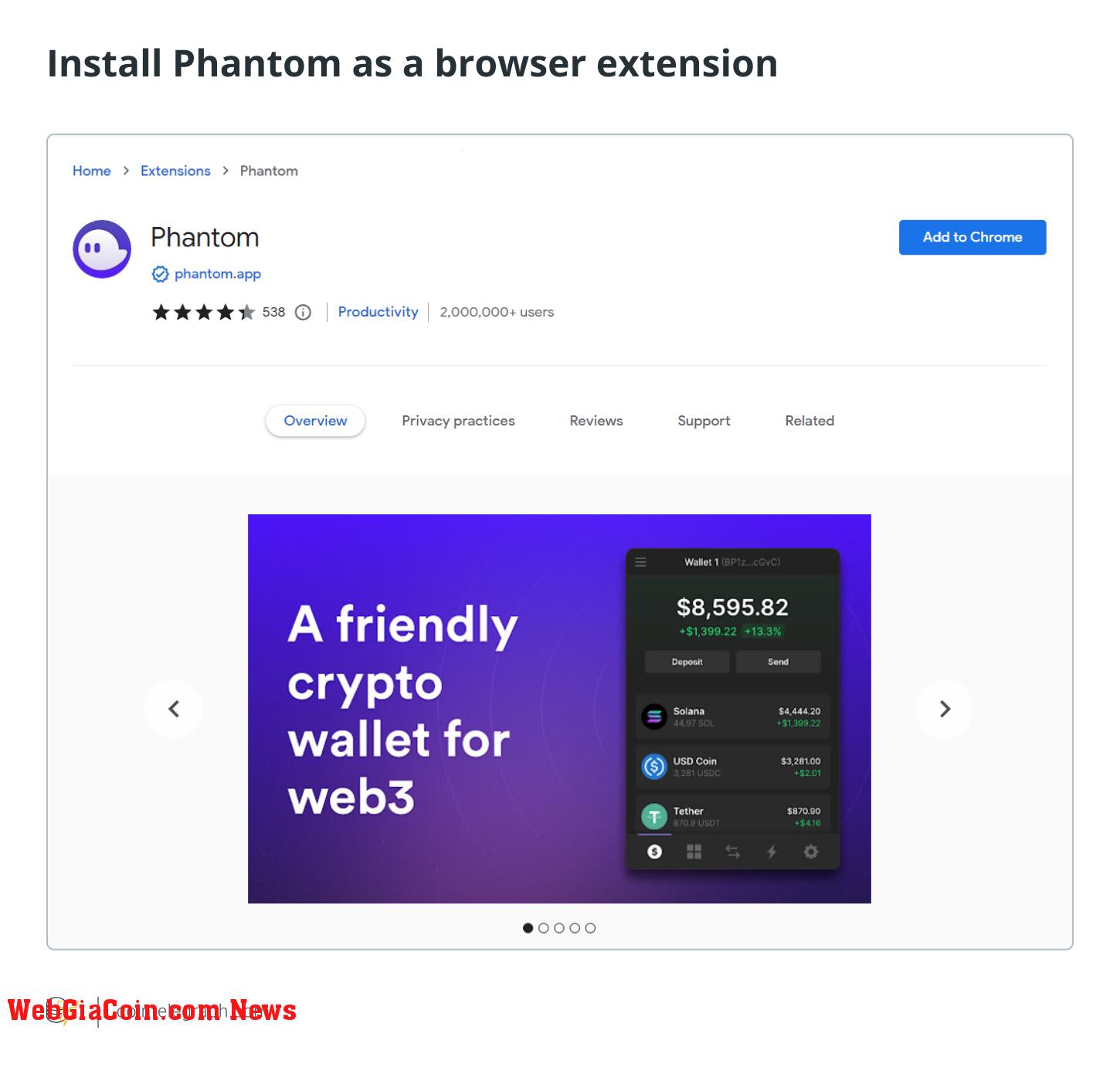 Install Phantom as a browser extension