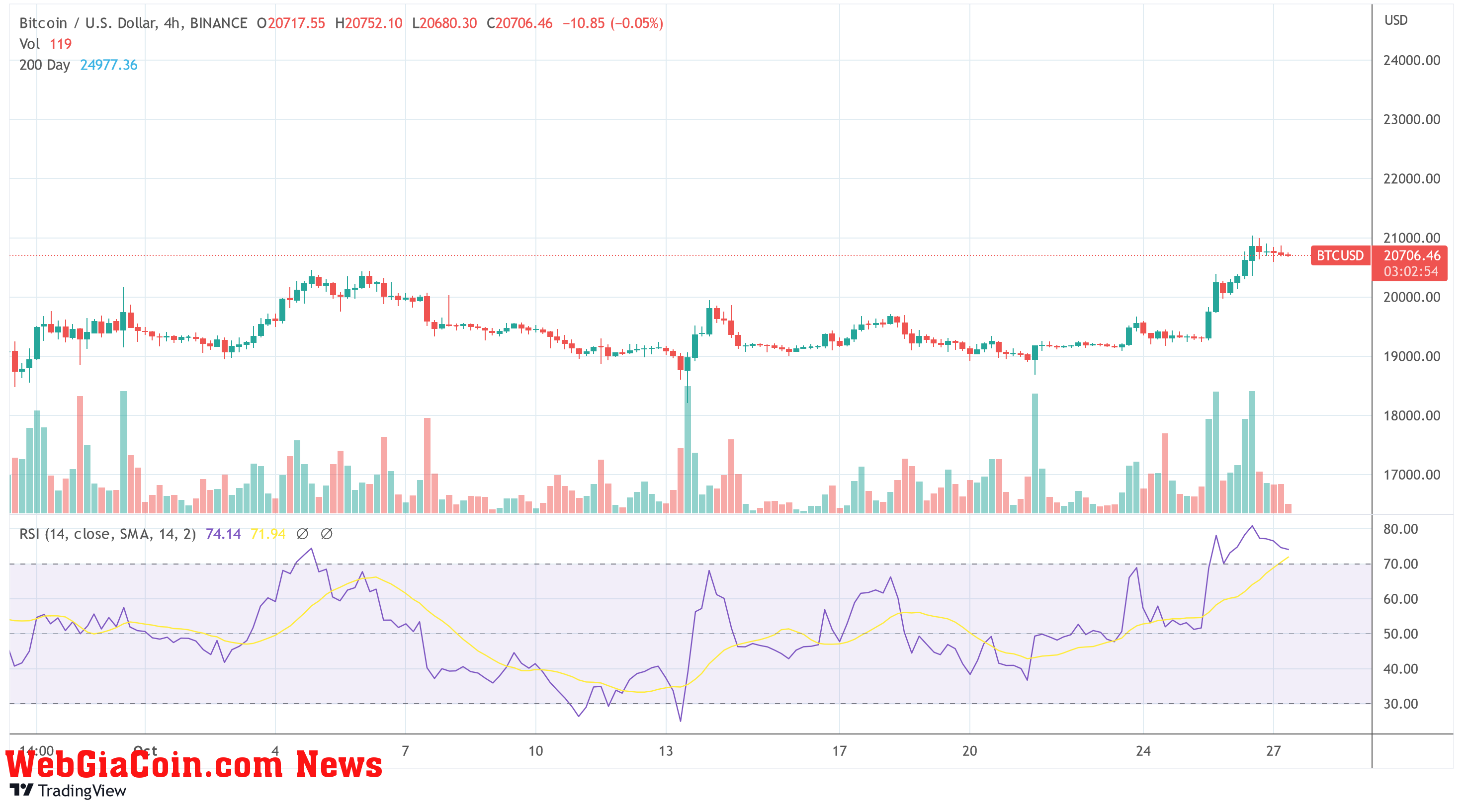 Bitcoin BTC USD chart