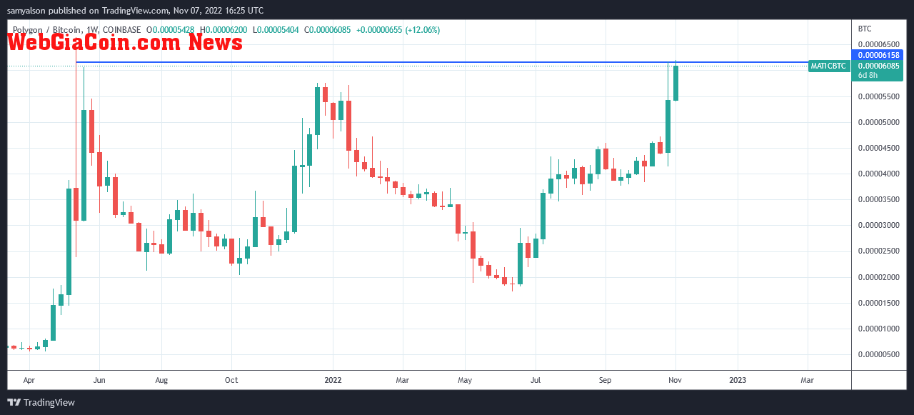 Polygon BTC weekly chart