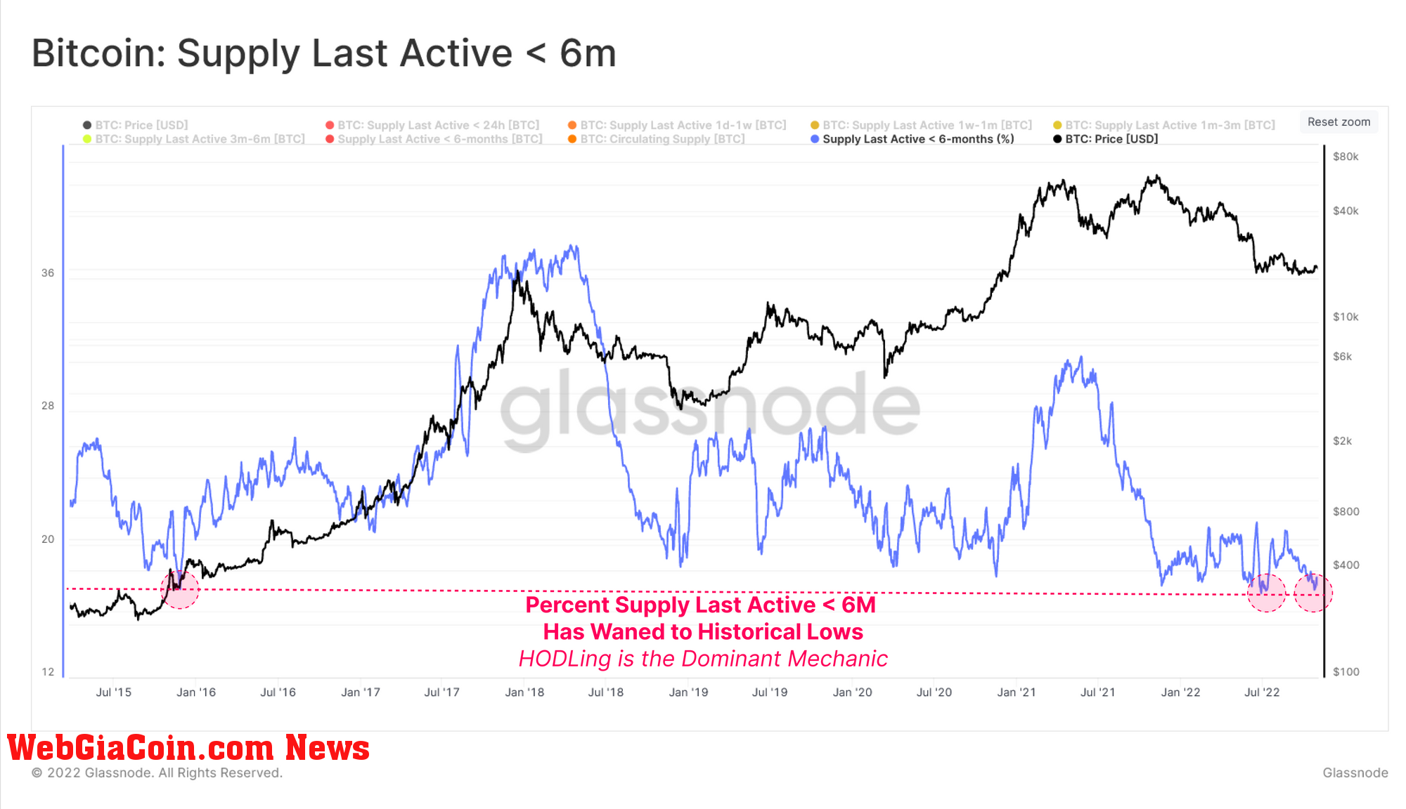 Bitcoin Supply Last Active 6 Months Ago