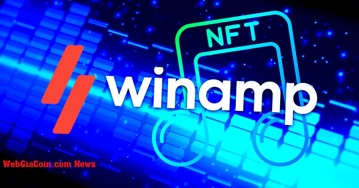 Trình phát máy tính bàn Winamp hỗ trợ âm thanh NFT