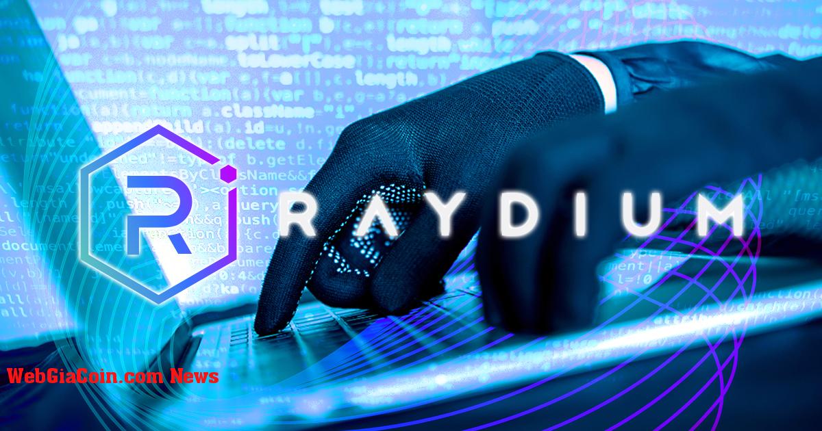 DEX Raydium dựa trên Solana được khai thác với giá 2,2 triệu đô la, Token RAY giảm 10%