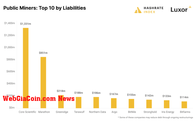 public miners liabilities