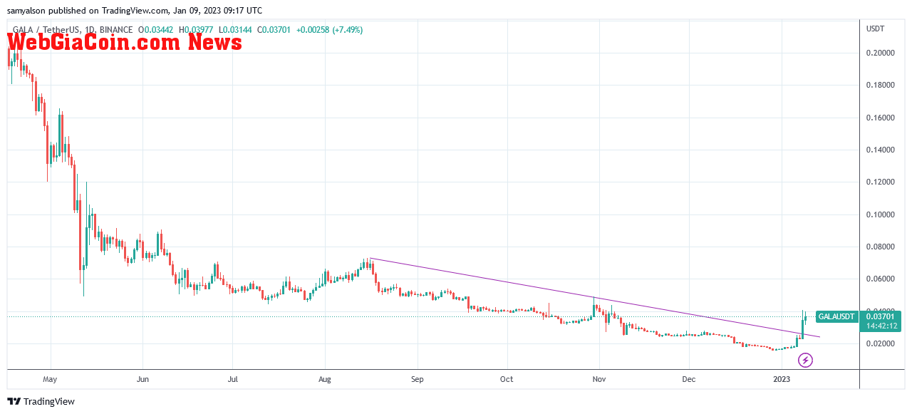 Gala daily chart