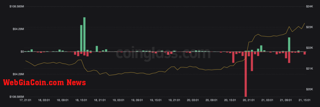 BTC liquidations