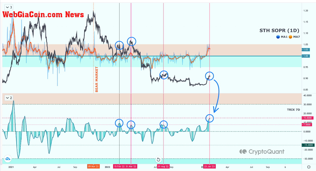 Bitcoin Short-Term Holder SOPR