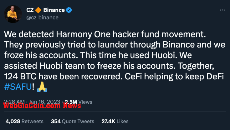 CZ responds to evidence linking the wallets to Binance 