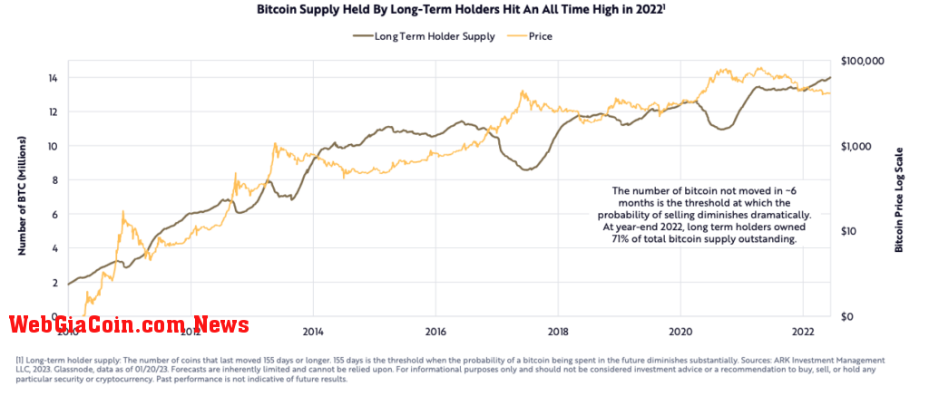 Bitcoin's long term focus indicators remain strong (Source: ARK Invest)