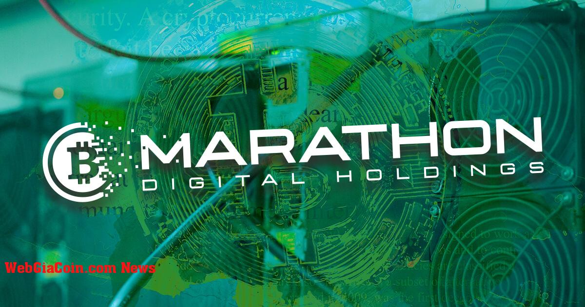 Marathon báo cáo sản lượng BTC tăng 45% trong tháng 1