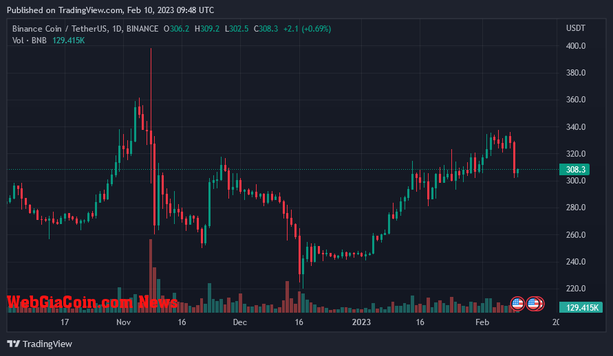 BNB Price on February 10