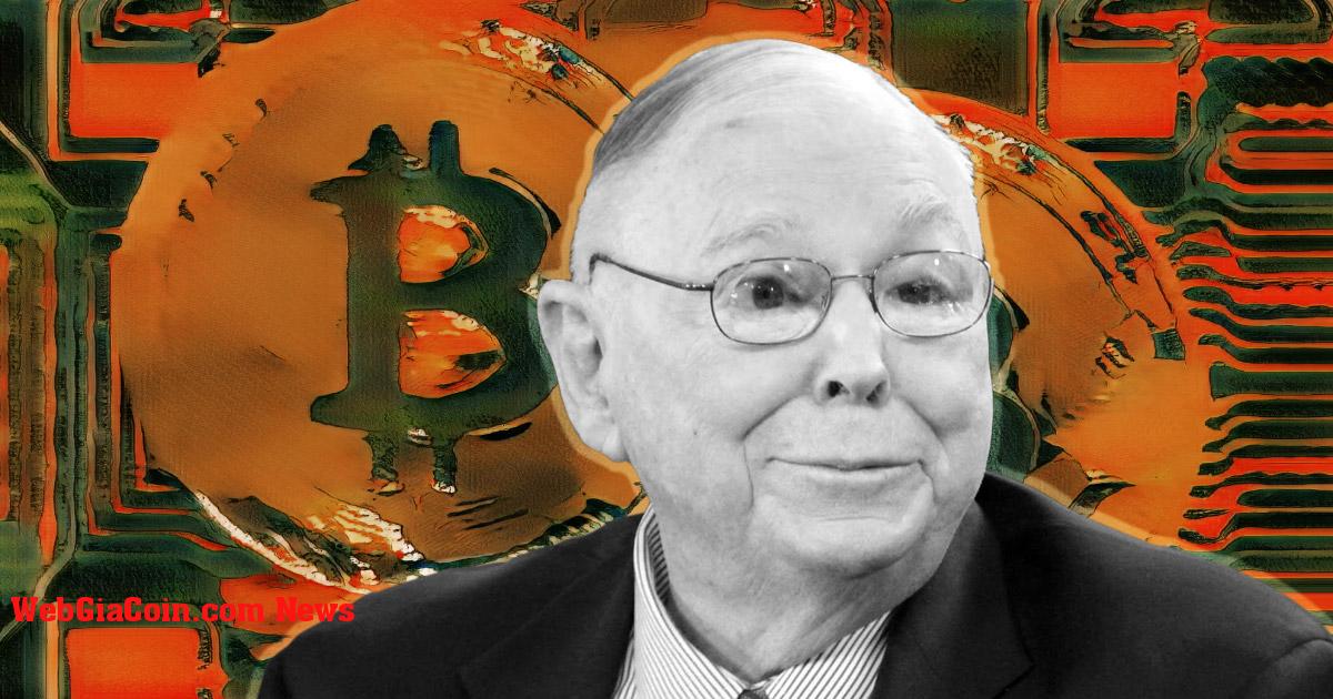 Charlie Munger nhân đôi FUD tiền điện tử, tôi không tự hào về đất nước của mình vì đã cung cấp tiền điện tử