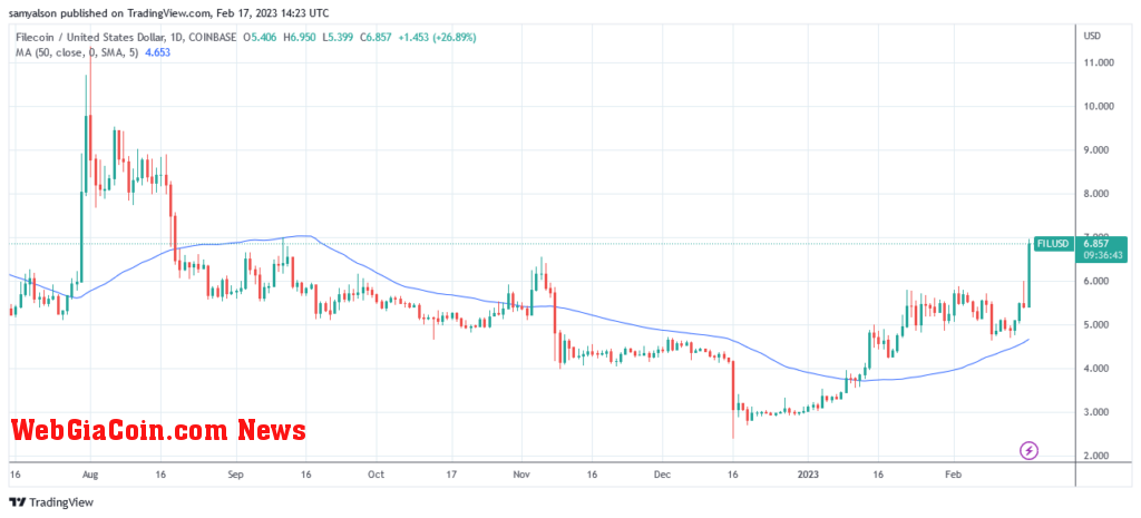 Filecoin daily chart