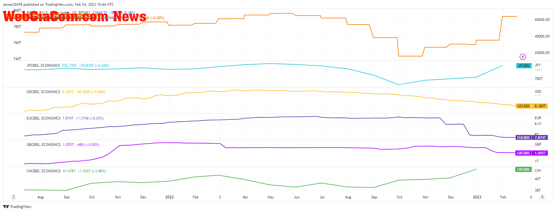 Central bank balance Sheets: (Source: Trading View)