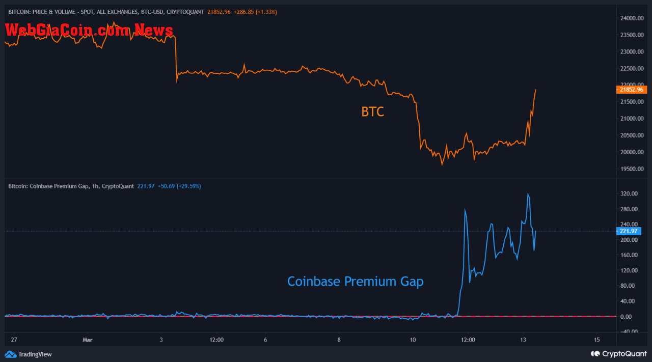 Bitcoin Coinbase Premium Gap