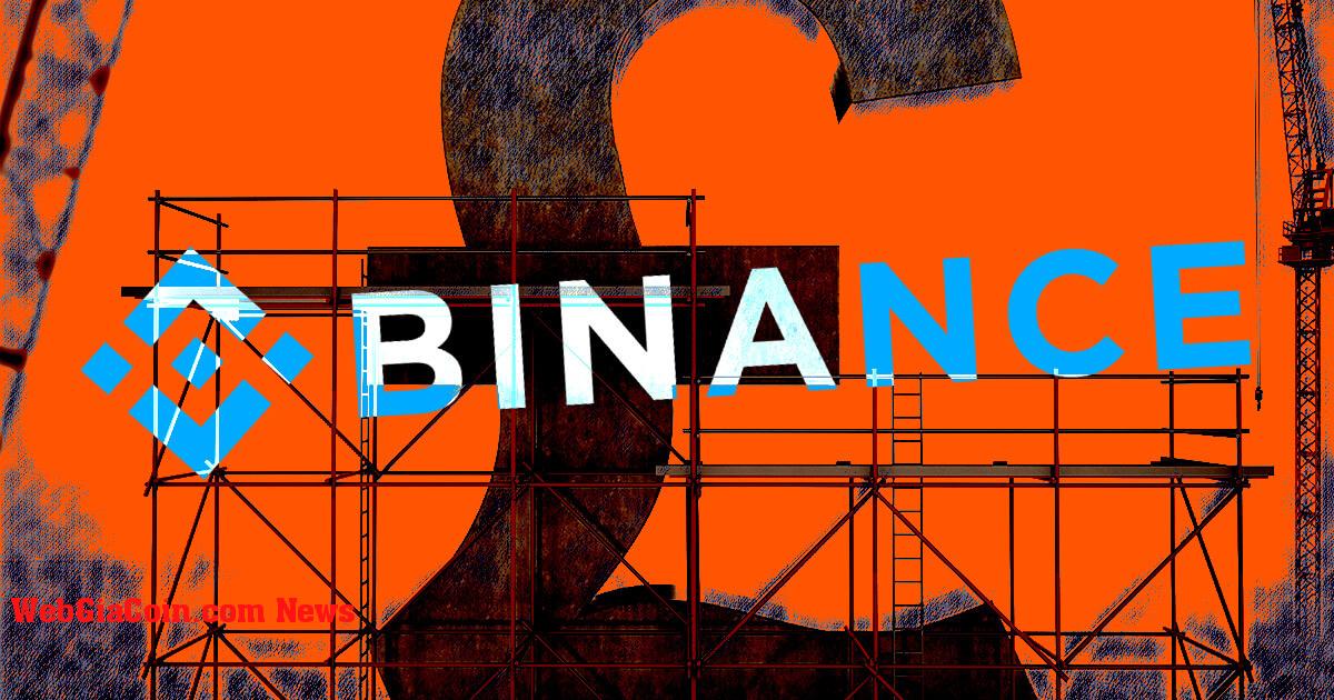 Binance đã tạm dừng gửi và rút tiền Bảng Anh cho người dùng mới vào ngày 13 tháng 3