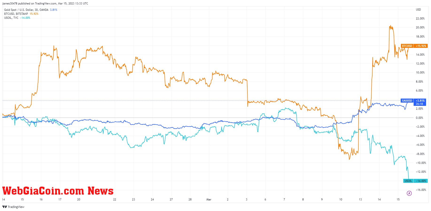 Gold, Oil, Bitcoin: (Source: Trading View)