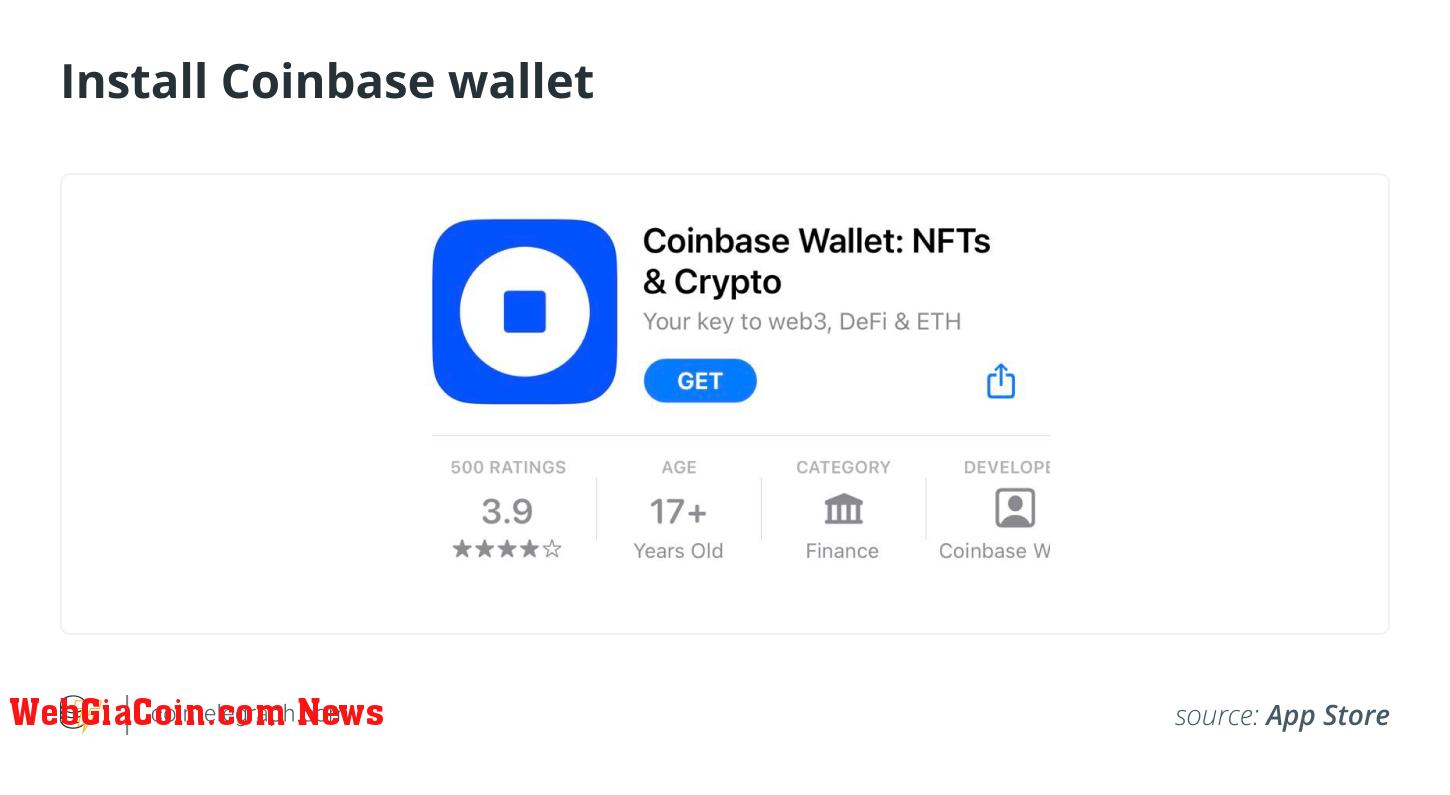 Install Coinbase wallet