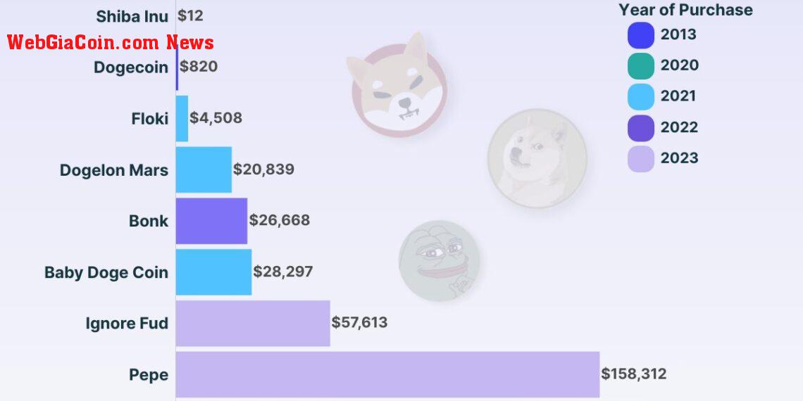 Memecoin PEPE SHIB DOGE BONK 1