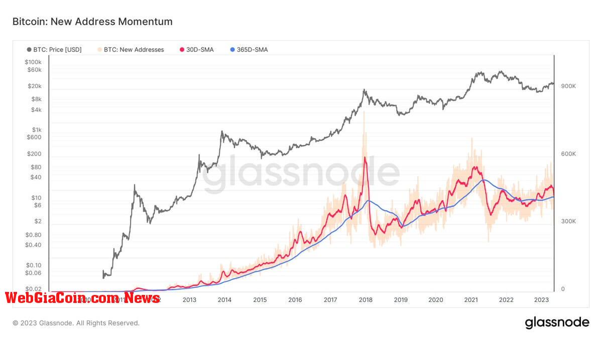 new address momentum btc