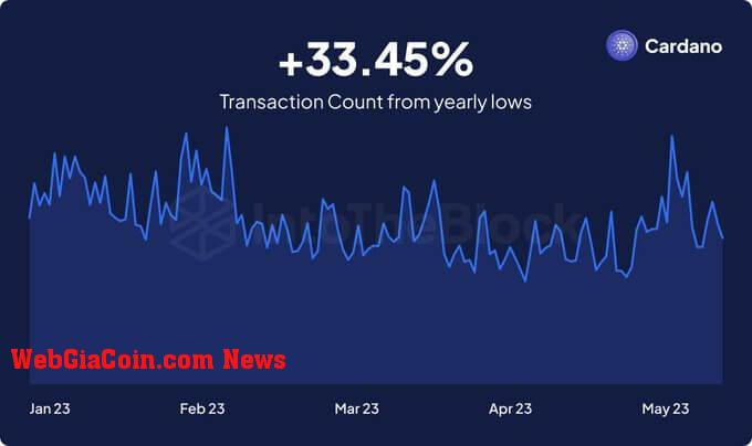 Cardano transaction count