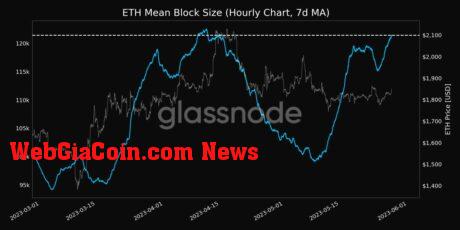 Ethereum mean block size