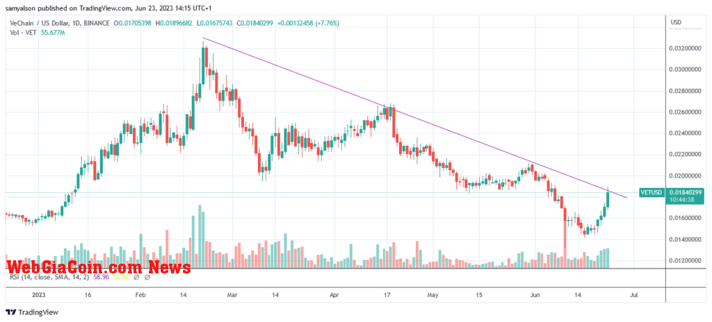 VeChain daily chart