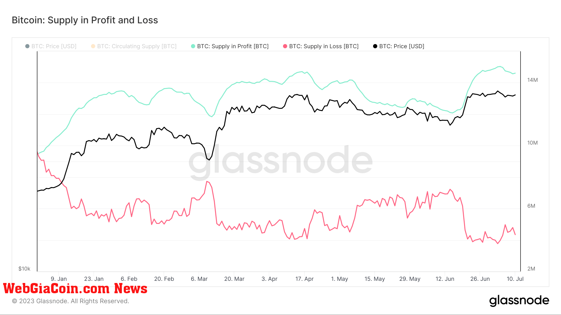 bitcoin supply profit loss ytd