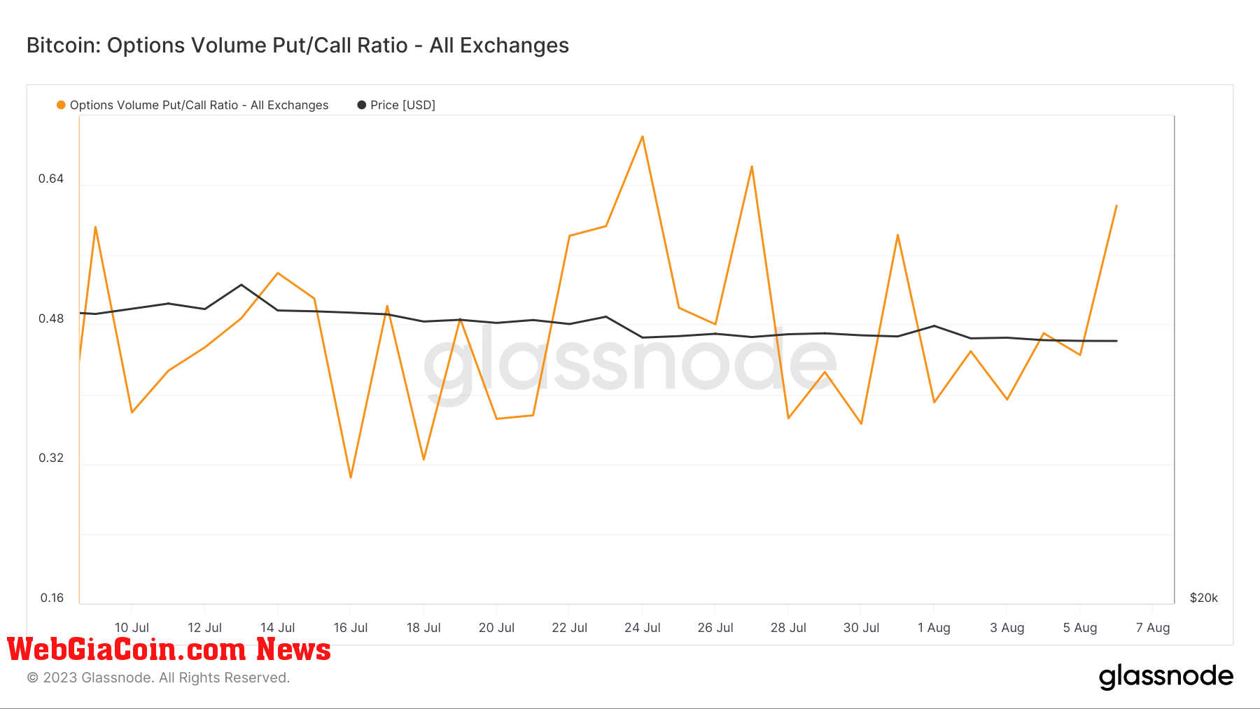 options volume put call ratio