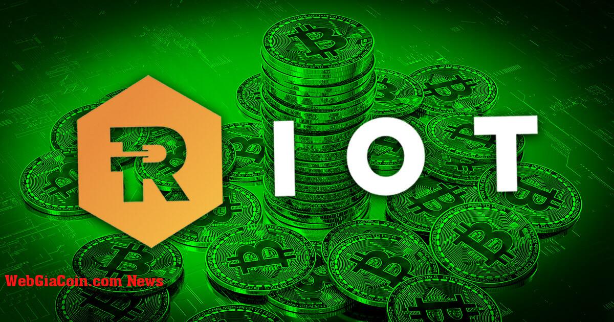 Riot chỉ chi 8,3 nghìn đô la khai thác 1 BTC vì có vẻ như sẽ tăng gấp ba sản lượng vào năm 2025