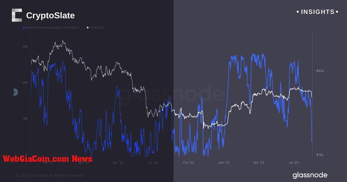 Những người giữ Bitcoin ngắn hạn dưới áp lực thị trường với hàng triệu người có khả năng bị Stake