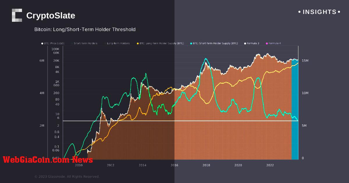 Thị trường bitcoin báo hiệu sự trưởng thành với sự phân kỳ kỷ lục trong các đợt giữ dài hạn và ngắn hạn