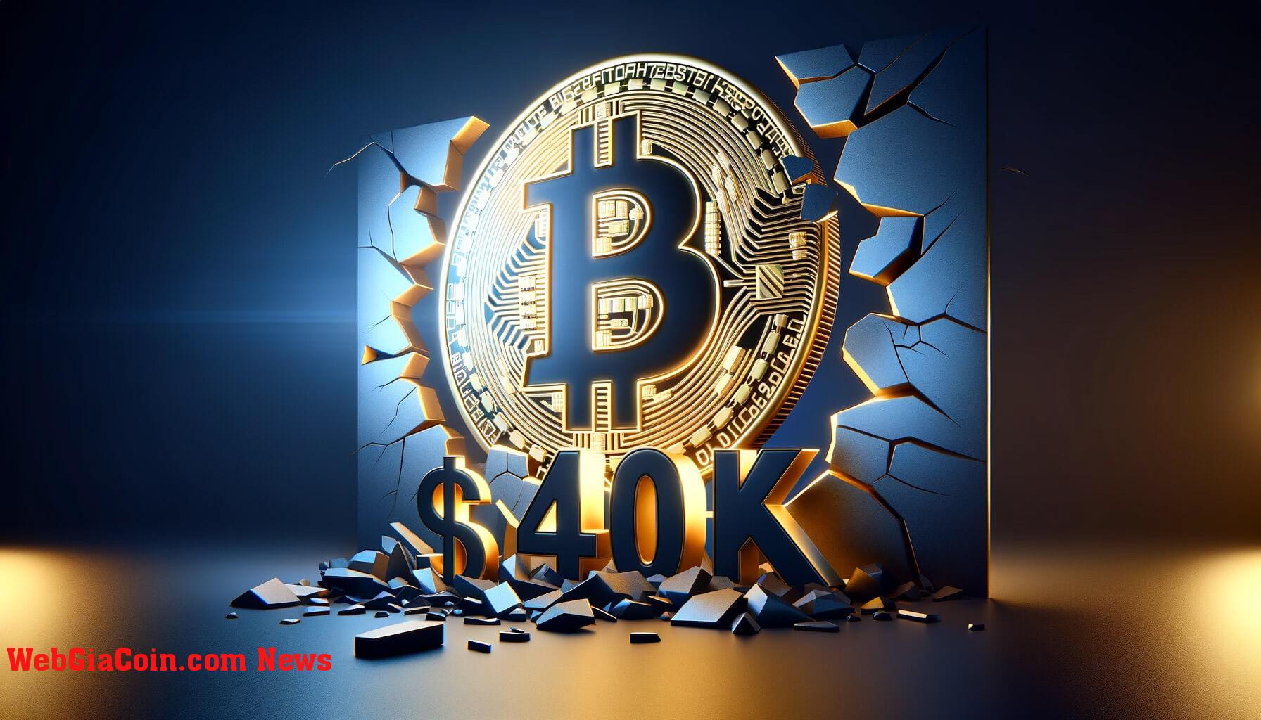 Bitcoin phá vỡ ngưỡng giữ 40 nghìn đô la trong bối cảnh các cuộc thảo luận về ETF và dự đoán Halving