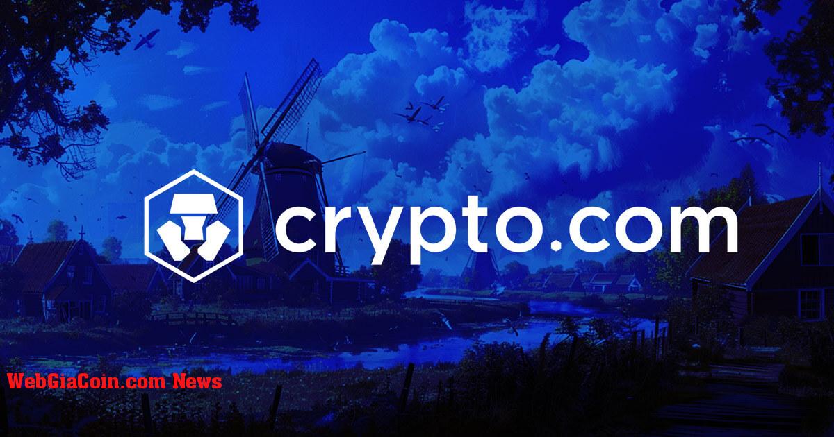 Crypto.com bị Ngân hàng Trung ương Hà Lan phạt 2,85 triệu euro vì không tuân thủ quy định